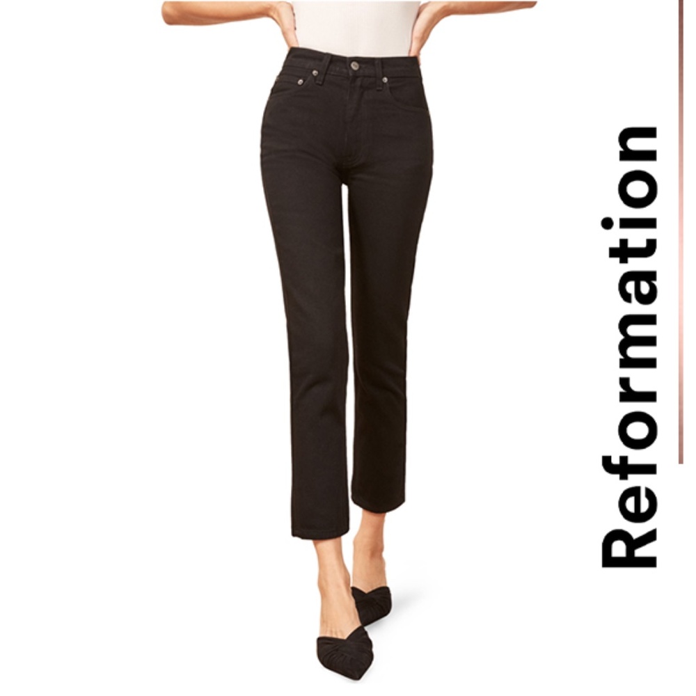 Reformation |Julia Crop High Waist Cigarette Jeans